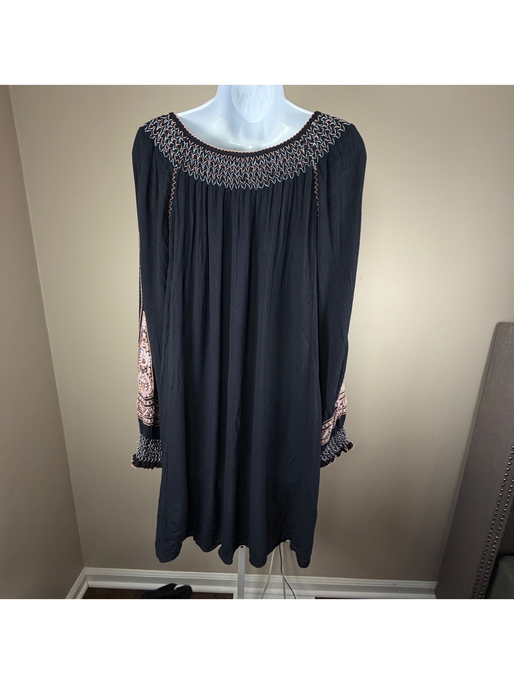 Free People Wind Willow Mini Dress size L - Picture 5 of 6